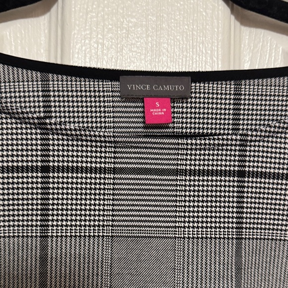 Vince Camuto Black and White Plaid Blouse - Picture 2 of 6